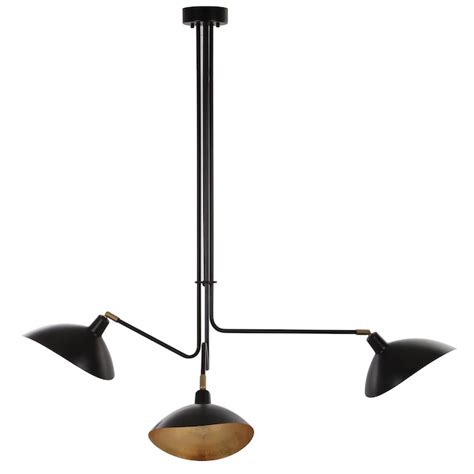 Safavieh Lewis 3-Light Black Modern/Contemporary Hanging Pendant Light at Lowes.com