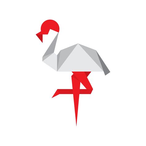 flamingo origami logo design vector icon symbol template illustration 17377137 Vector Art at ...