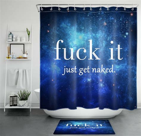 Galactic Bliss: Transform Your Bathroom with a Stunning Blue Starry Night Shower Curtain Set ...