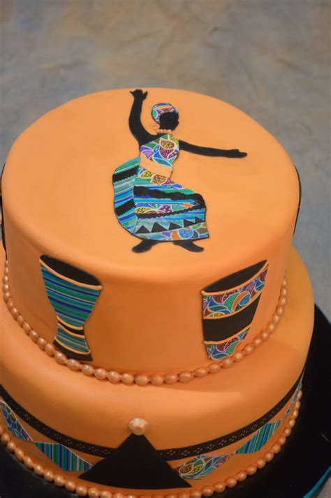 African Folk Art Themed Cake Made Of The Icing Images Category At The ...