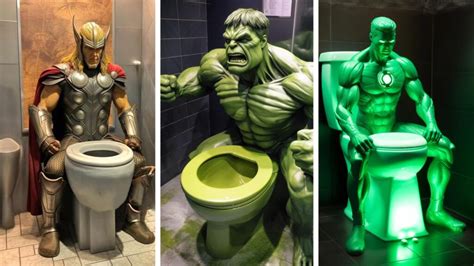 Custom Superhero Toilet: Let Superheroes Watch Over You While You Take A Dump