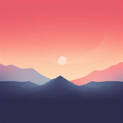 Premium AI Image | minimalist backgrounds sky mountain Nature for background pretty backdrop ...