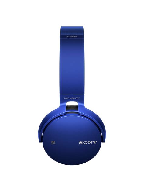 Sony MDR-XB650BT Extra Bass On-Ear Headphones with Bluetooth, Blue at John Lewis & Partners