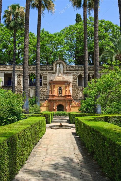 English gardens of the Alcazar Palace — Stock Photo © sborisov #5951793