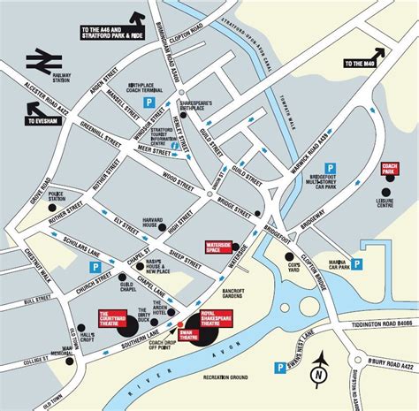 Map of Stratford-upon-Avon | Park leisure, Stratford, Stratford upon avon