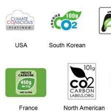 Example of Carbon Footprint Labels @BULLET France's " Environnemental... | Download Scientific ...