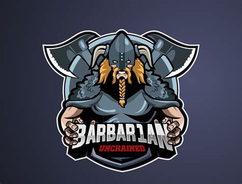 barbarian mascot logo | Sports logo design, Viking logo, Mascot