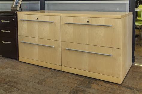 Maple 4 Drawer Lateral File Credenzas • Peartree Office Furniture