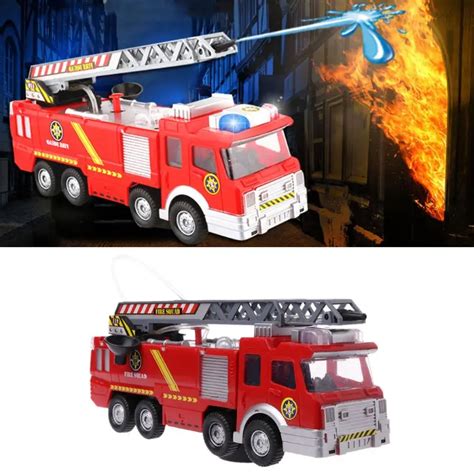 Spray Water Truck Toy Fireman Fire Truck Car Music Light Educational ...