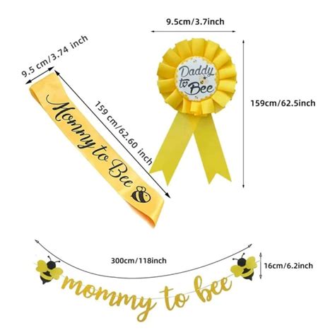 Mommy and Daddy to BEE Baby Shower Decorations - Pretty Party Shop