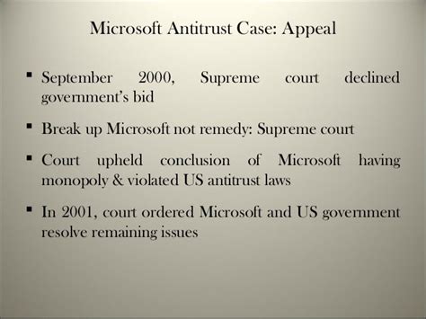 Microsoft antitrust case