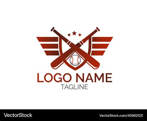 Baseball logo design sports logo creative logo Vector Image