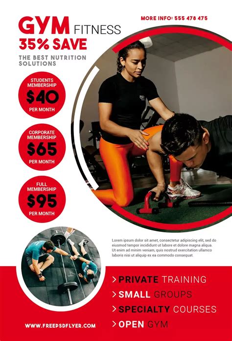 Free Fitness Lessons Flyer Template Freebie Flyer Fre - vrogue.co
