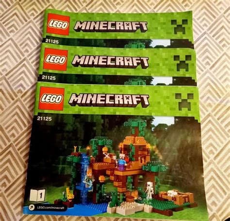 LEGO MINECRAFT &THE Jungle Treehouse" 21125 Building Instruction Books -RETIRED £4.99 - PicClick UK