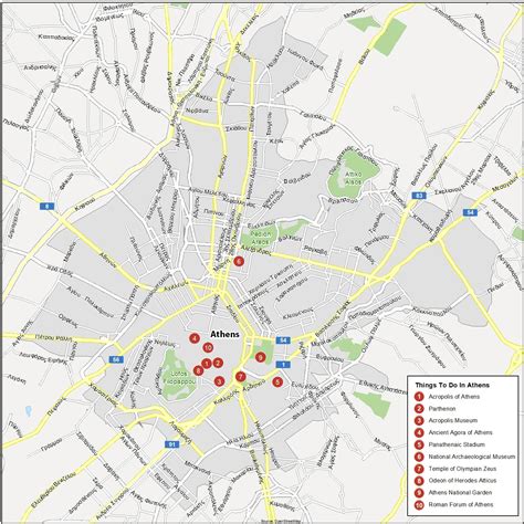 Map of Athens, Greece - GIS Geography