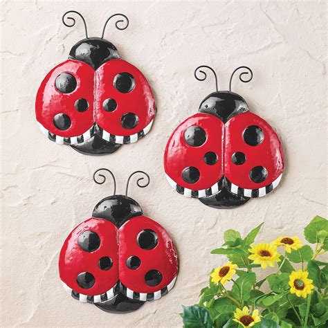 Cute Ladybug Wall Decor - Set of 3 | Collections Etc.