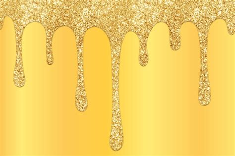 Gold Glitter Drip Background