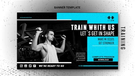 Free PSD | Training banner template with photo