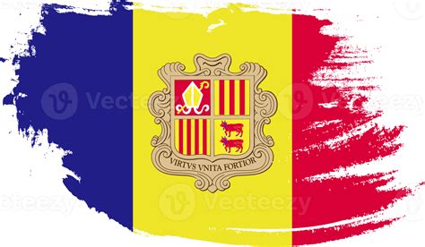 Andorra flag with grunge texture 12057552 PNG