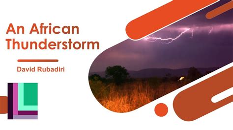 Analysis of An African Thunderstorm by David Rubadiri - YouTube