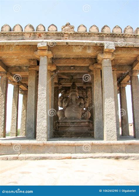 Ganesha Temple at the Sacred Center Around Hampi, Stock Photo - Image of monument, hampi: 106265290