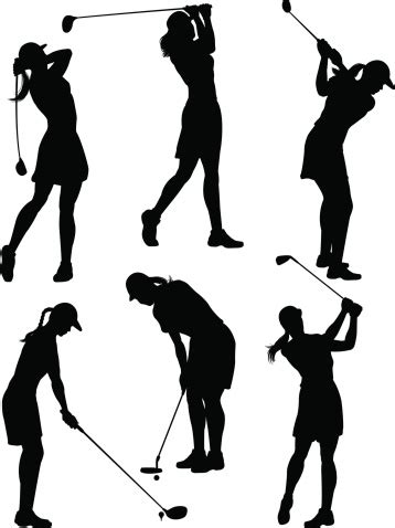 Women Golfer Silhouettes Stock Illustration - Download Image Now - In Silhouette, Golf, Golfer ...