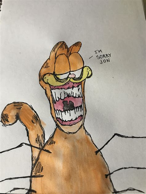 My first I’m sorry Jon | /r/ImSorryJon | Creepy Garfield | Know Your Meme