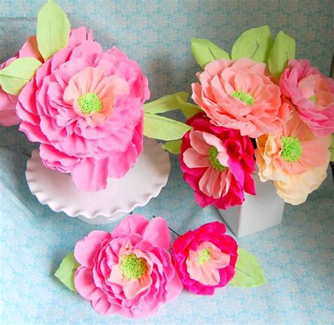 Crepe Paper and Paper Clay Flowers by St Jude's Creations