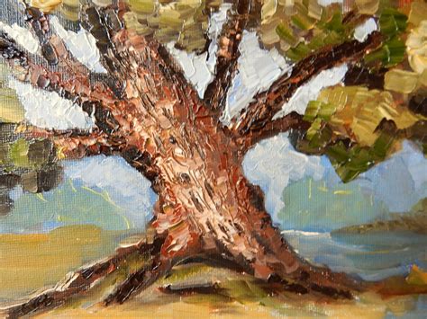 Oak Tree Painting Original Art Landscape Painting Canvas | Etsy