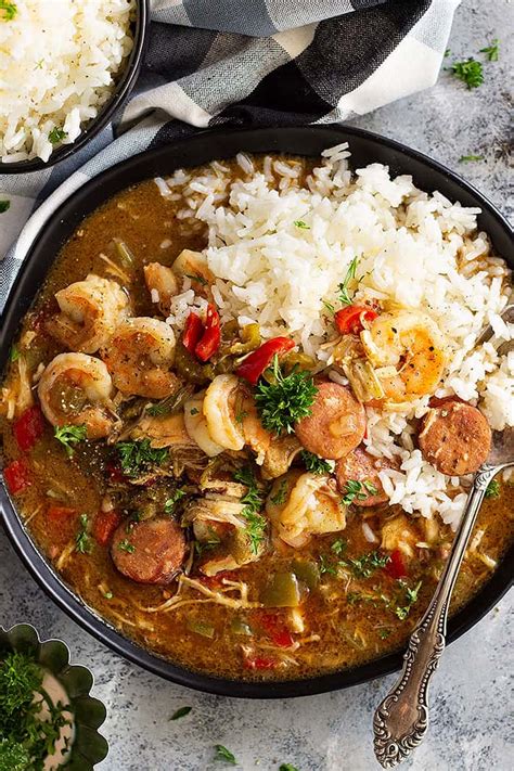 Slow Cooker Chicken Sausage and Shrimp Gumbo - Countryside Cravings