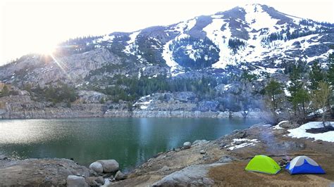 Camping across Relief Peak in the Sierra Nevada Mountains of California ...