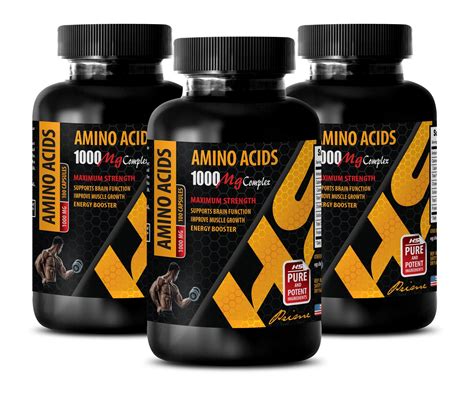 Bodybuilding Supplements for Men Muscle Grow Amino Acids 1000 mg Complex Extra Strength ltheanin ...