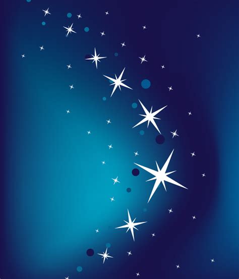 Abstract Blue Vector Background with Stars