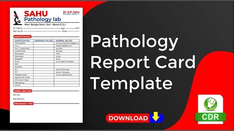 Pathology report card template free download | pathology report card template cdr file - YouTube