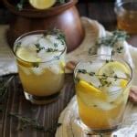Lemon Thyme Bourbon Cocktails (naturally sweetened) - The Roasted Root