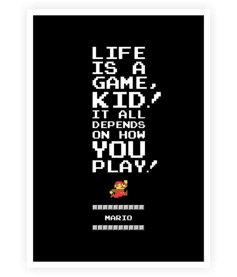 Buy Life is a game Mario Vedio Game Inspirational Quotes Typography Poster Online- Shopclues.com