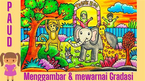 Mewarnai Gambar Kebun Binatang Untuk Anak Tk Bernyanyi Tentang - IMAGESEE