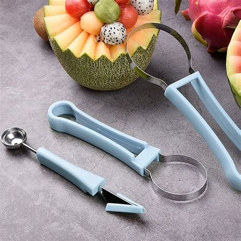 4 In 1 Stainless Steel Melon Baller Scoop Set