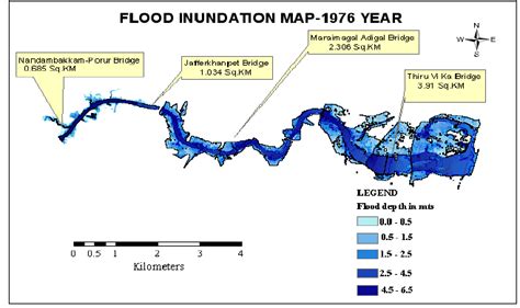 Flood Inundation Map of Adyar River on the Year 1976. | Download Scientific Diagram