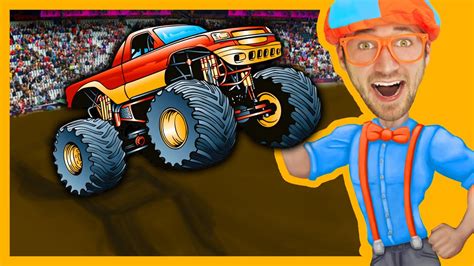 Monster Trucks with Blippi Toys | Monster truck Song for Kids - YouTube