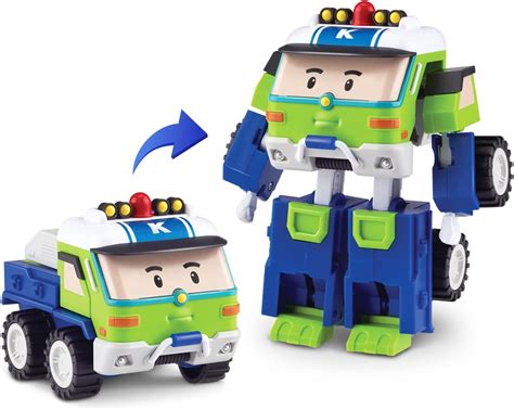 Robocar Poli Toys, Keaton Transforming Robot 4" Transformable Action ...