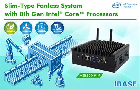 IBASE Rolls Out Slim-Type Fanless System with 8th Gen Intel® Core ...