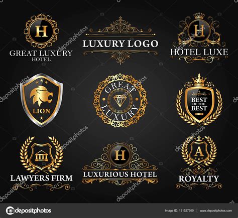 Great Luxury Set, Royal and Elegant Logo Vector Design Stock Vector by ...