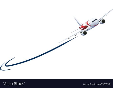 Airplane flying up on white background Royalty Free Vector