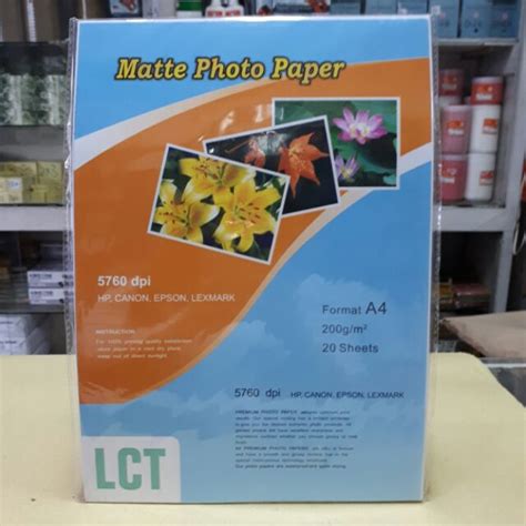 Photo Paper A4 Matte Glossy 200gsm 20 Sheets | Shopee Philippines