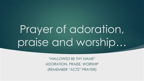 Prayer of adoration – RCCG Family Praise Chapel