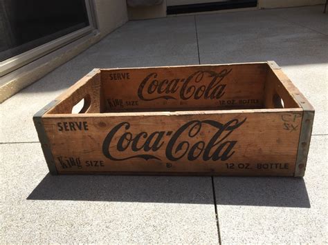 Vintage Coca Cola Wood Crate Brown 1960s Reclaimed Bottle