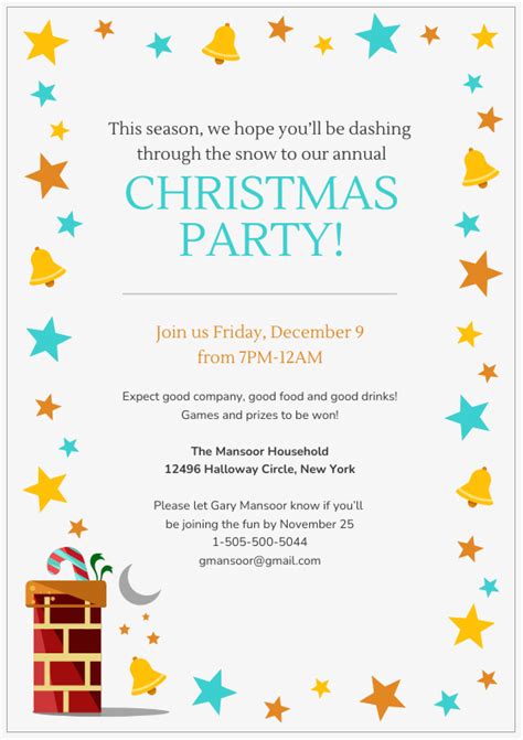 Vibrant Christmas Party Invitation - Venngage