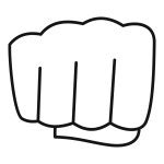 Fist bump icon in black style isolated on white background. Hand gestures symbol stock vector ...