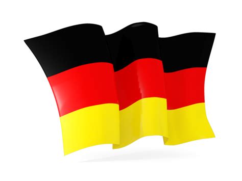 Waving flag. Illustration of flag of Germany